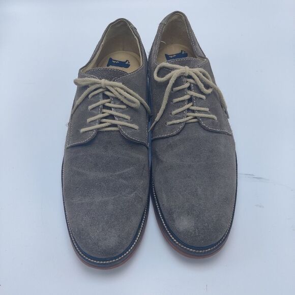 1901 nordstrom Taupe Gray Suede Leather Oxford Shoes Men's Size 10 - Picture 4 of 13